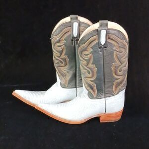 Blue And Black Rare New Mens Cowboy Boots.